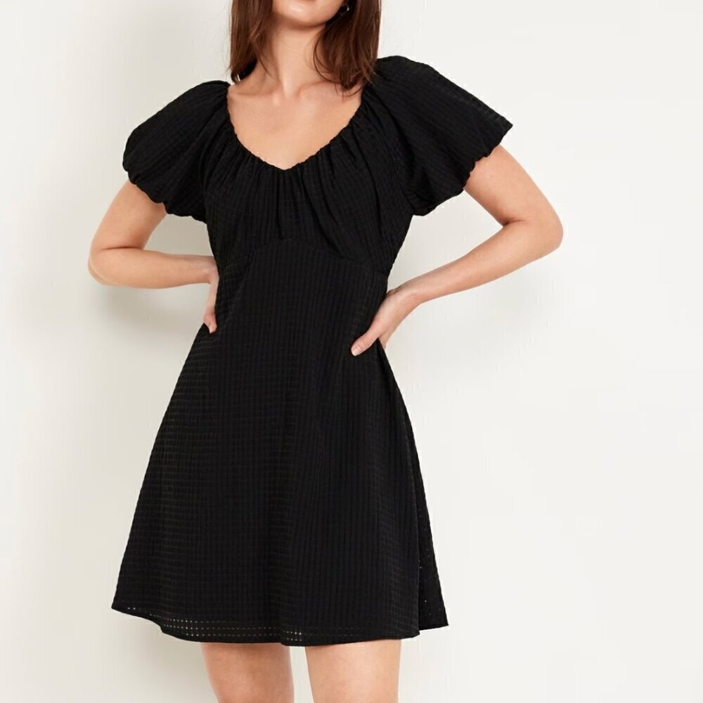 Old Navy Flutter-Sleeve Mini Swing Dress L TALL